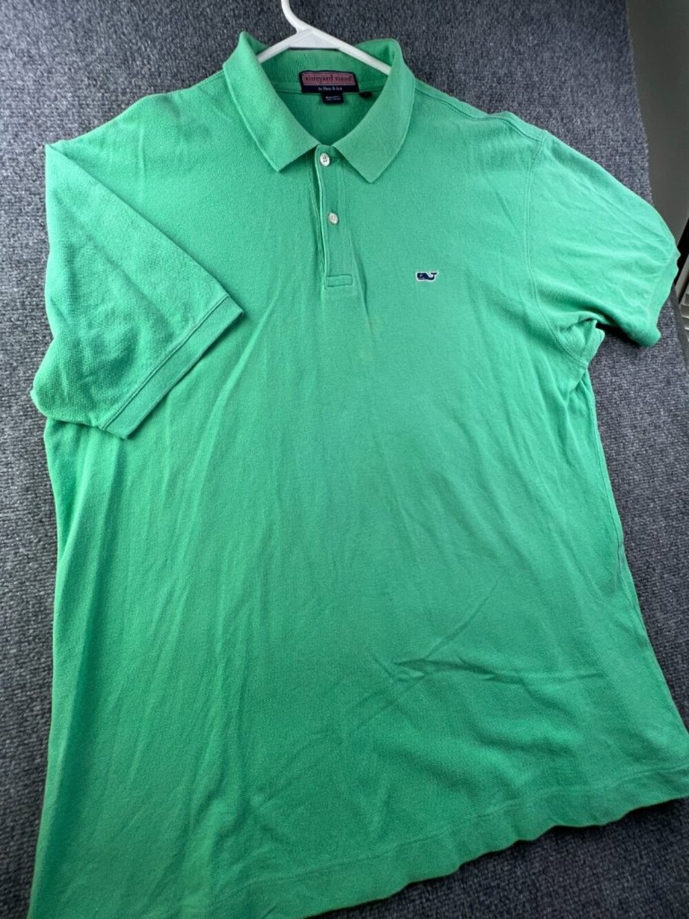 Vineyard Vines Short Sleeve Polo Shirt Men’s Solid Green Pullover Cotton Large - Picture 14 of 15